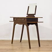 Coiffeuse en bois massif Art Déco - années 1930