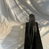 Magnificent sculpture of Tiger Marchant by Irénée Rochard (signed on the terrace)