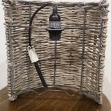 Wicker wall lamp