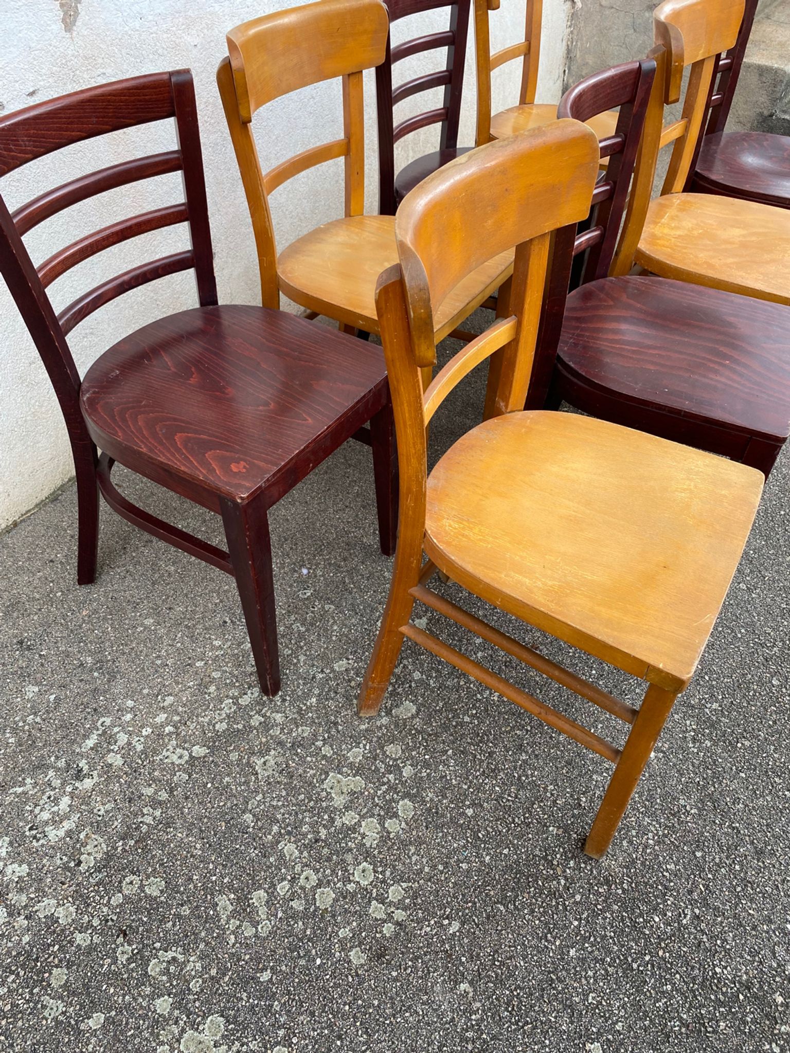 Set of 8 bistro chairs