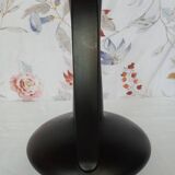 Black ceramic handle vase