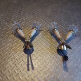 Paire d'appliques en laiton Lunel