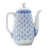 Large 1909 Oscar Shaller Fleur de Lys Porcelain Coffee Pot