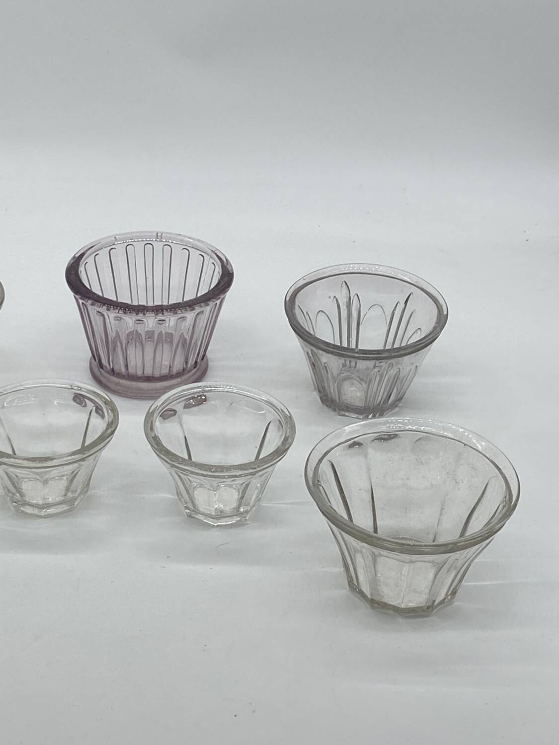 Lot / set of old jam pots / vintage verrines