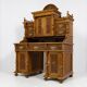 Grand Neo-Renaissance ministerial desk with steps in oak - circa 1880-1890