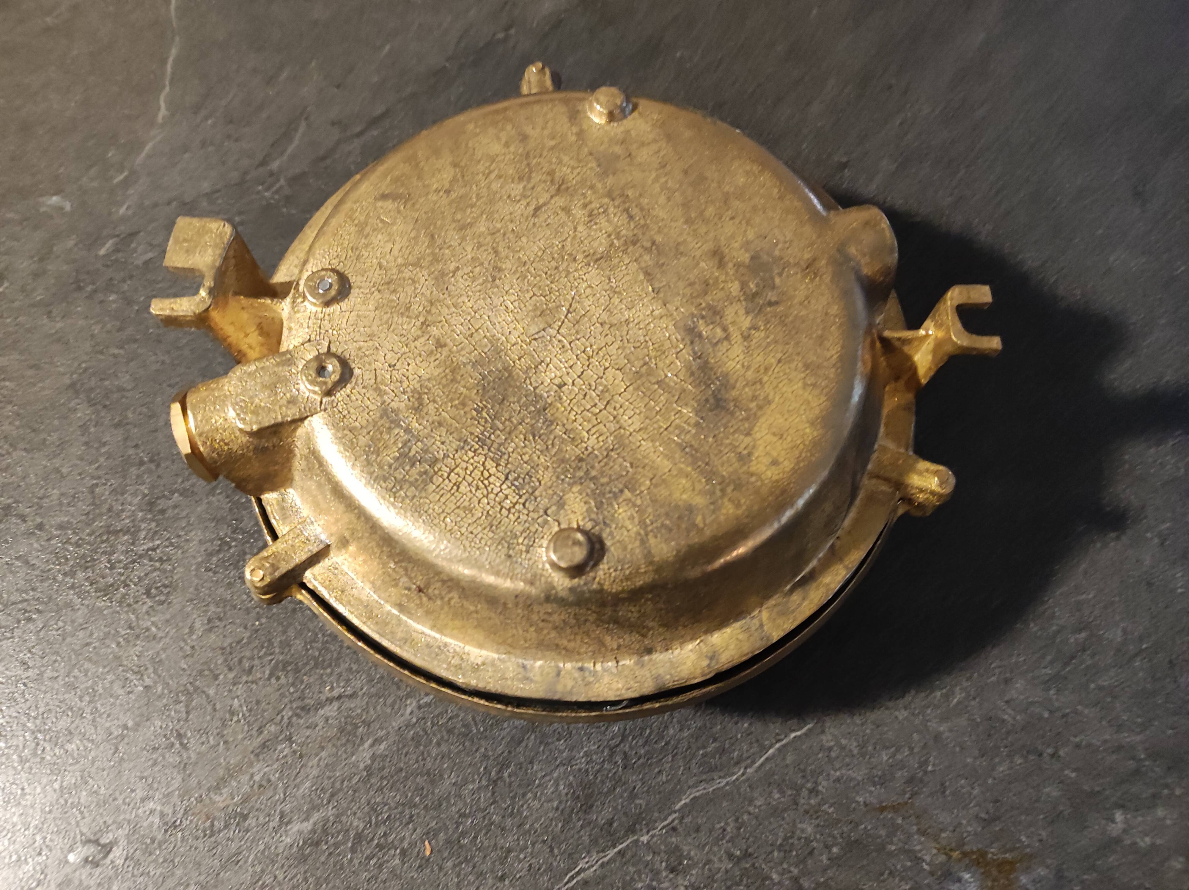 Lamp wall window of passageway bronze brass glass decoration marine workshop
