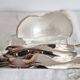 Antique butter dish Silver-plated snail