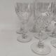 8 large Saint Louis crystal glasses, Moselle model. 1930s.