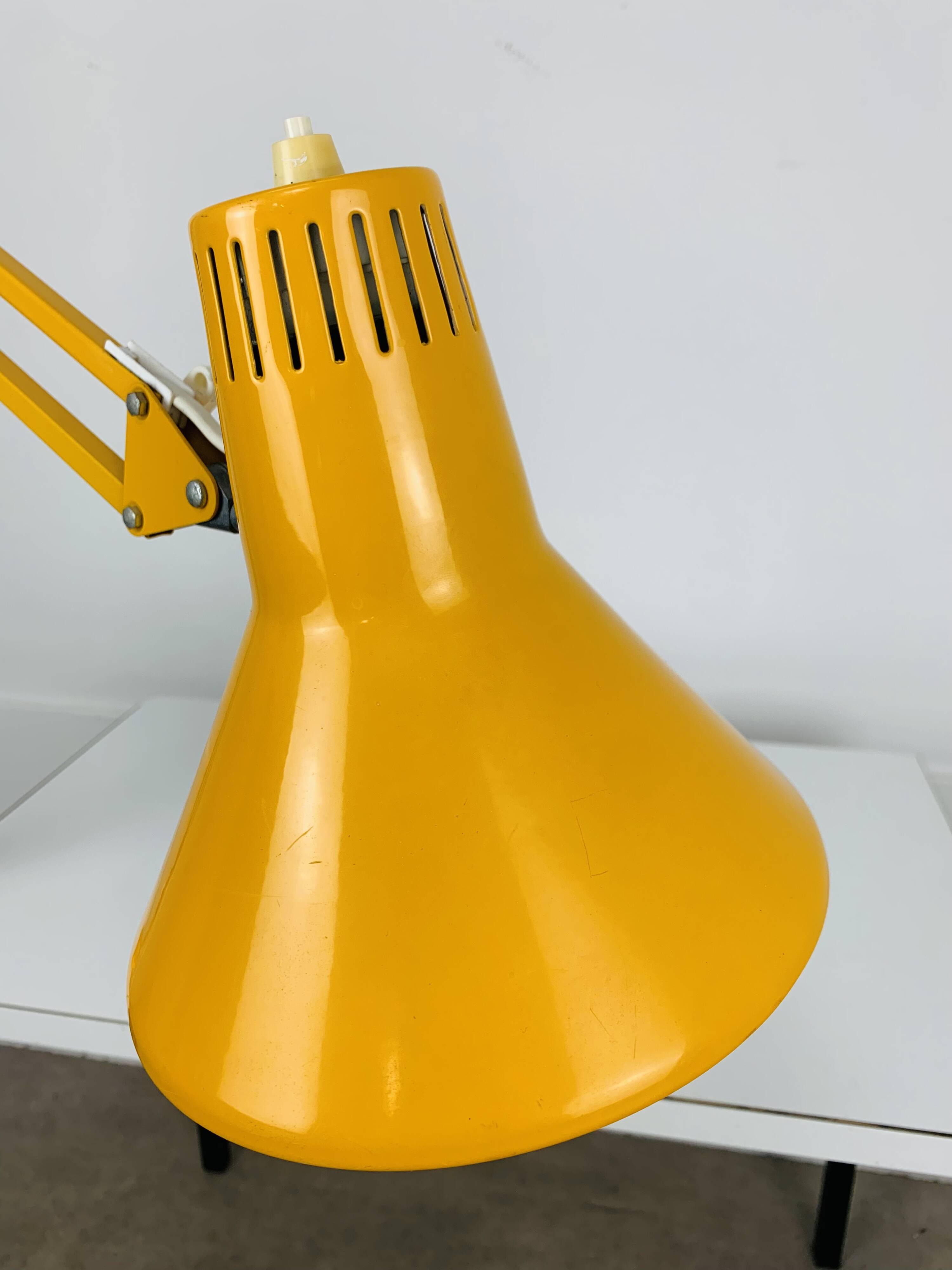 Habitat vintage articulated architect's lamp, yellow metal