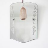 Bevelled mirror floral decoration