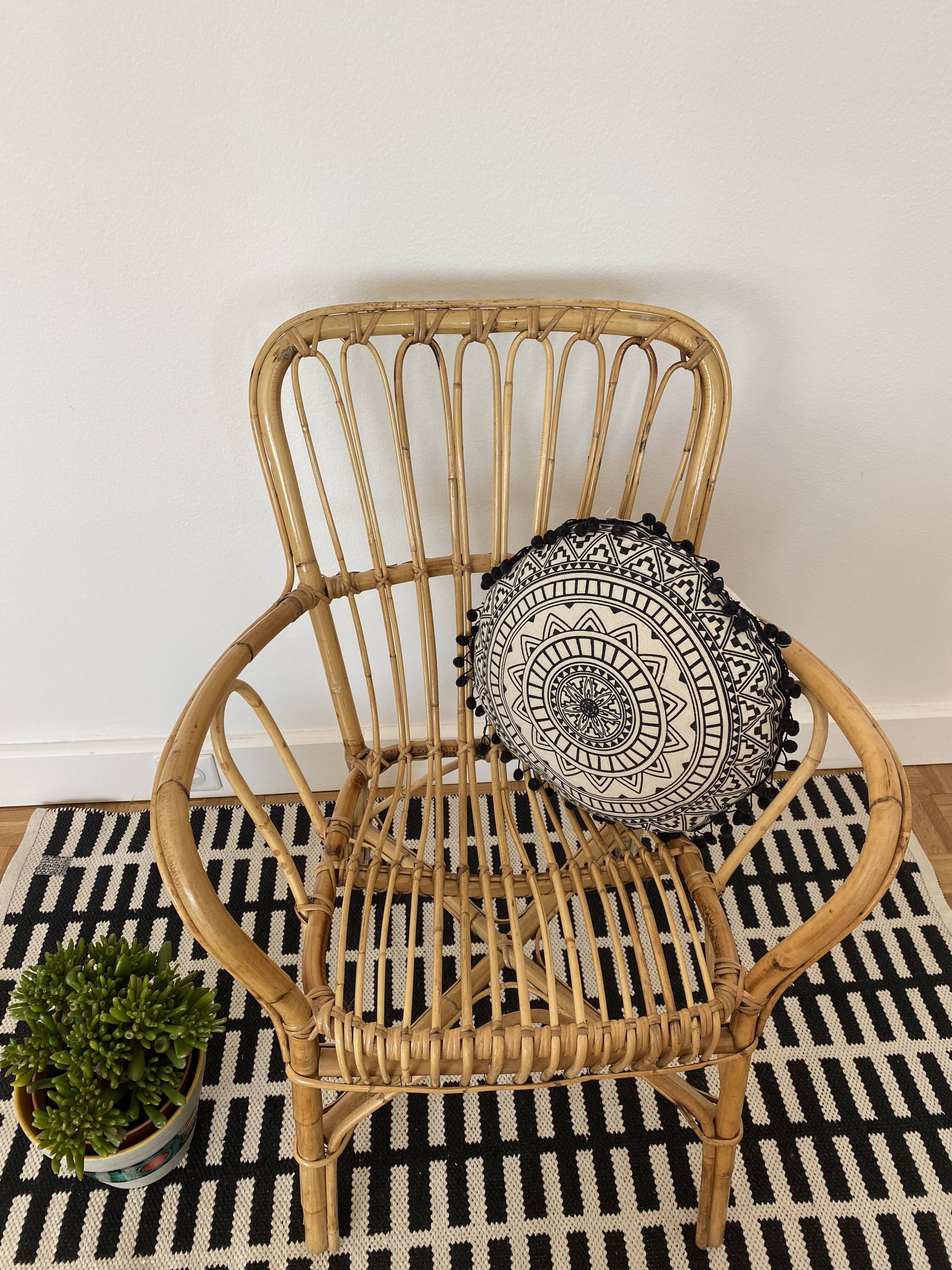 Vintage rattan armchair
