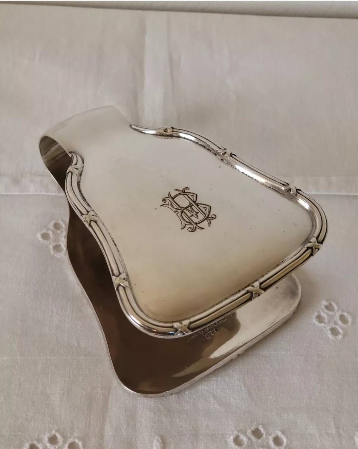 Kirby beard & co silver metal asparagus tongs