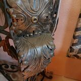 Metal and marble console