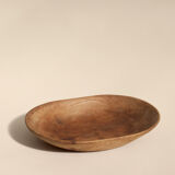Large dish in raw wood