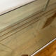 Table basse en verre fumé vintage