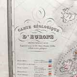 Old Map - Geological Map of Europe - 1836