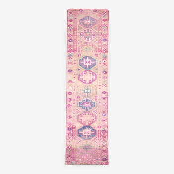 3x10 Rug For Hallway Pink Vintage Runner Rug, 85x318Cm