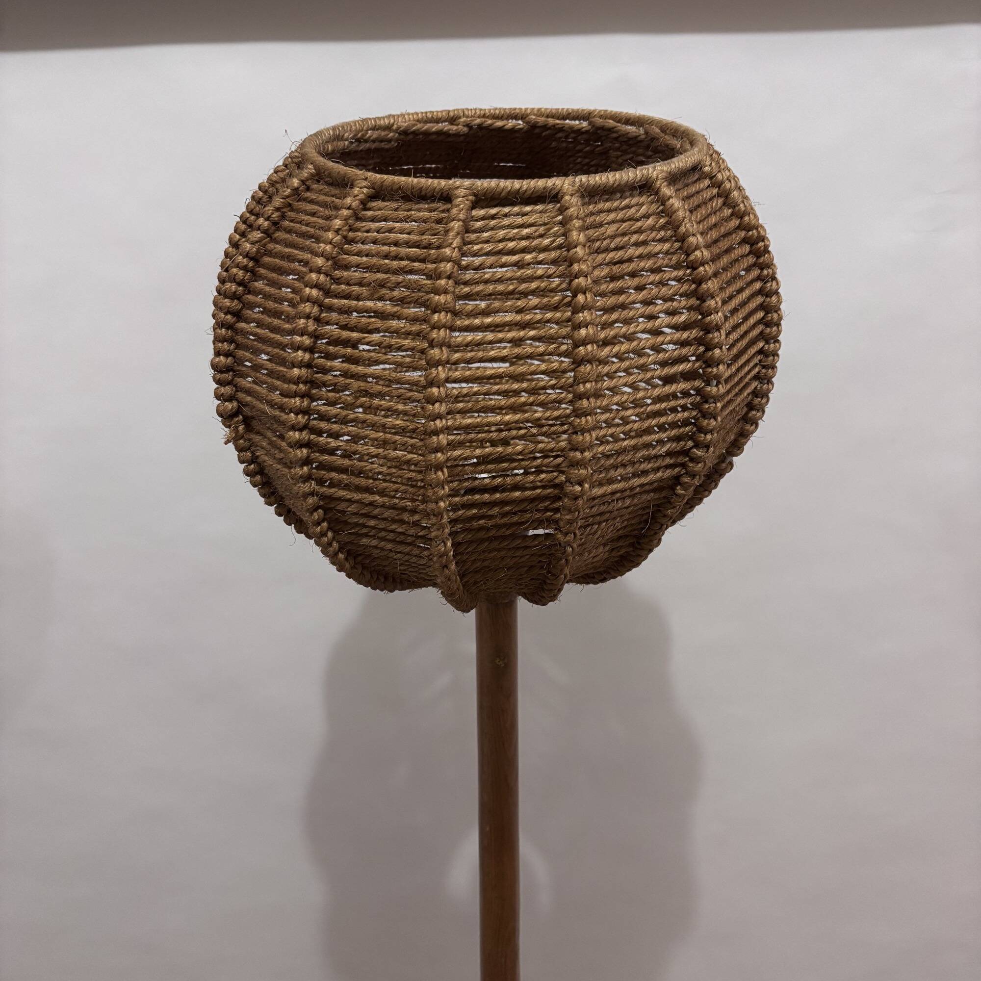 Oak floor lamp