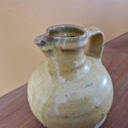 Eric Astoul (Born in 1954) in La Borne - Yellow enamelled stoneware pitcher
