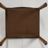 Pierre guariche: vintage 1970 chairs in black skai & beech 70s 19