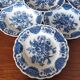 12 assiettes creuses anglaises Ridgway "Windsor" bleu
