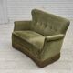 1970s, Danish 2-seater sofa, light green furniture velour.