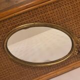 Oval gold knot mirror