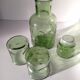 Bubble glass bottle and 2 matching cups