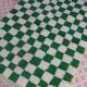 Fir green checkered Berber rug