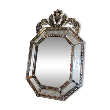 Antique Venetian mirror with a close frame – early 20th century