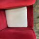 Paire de fauteuils club art déco velours rouge