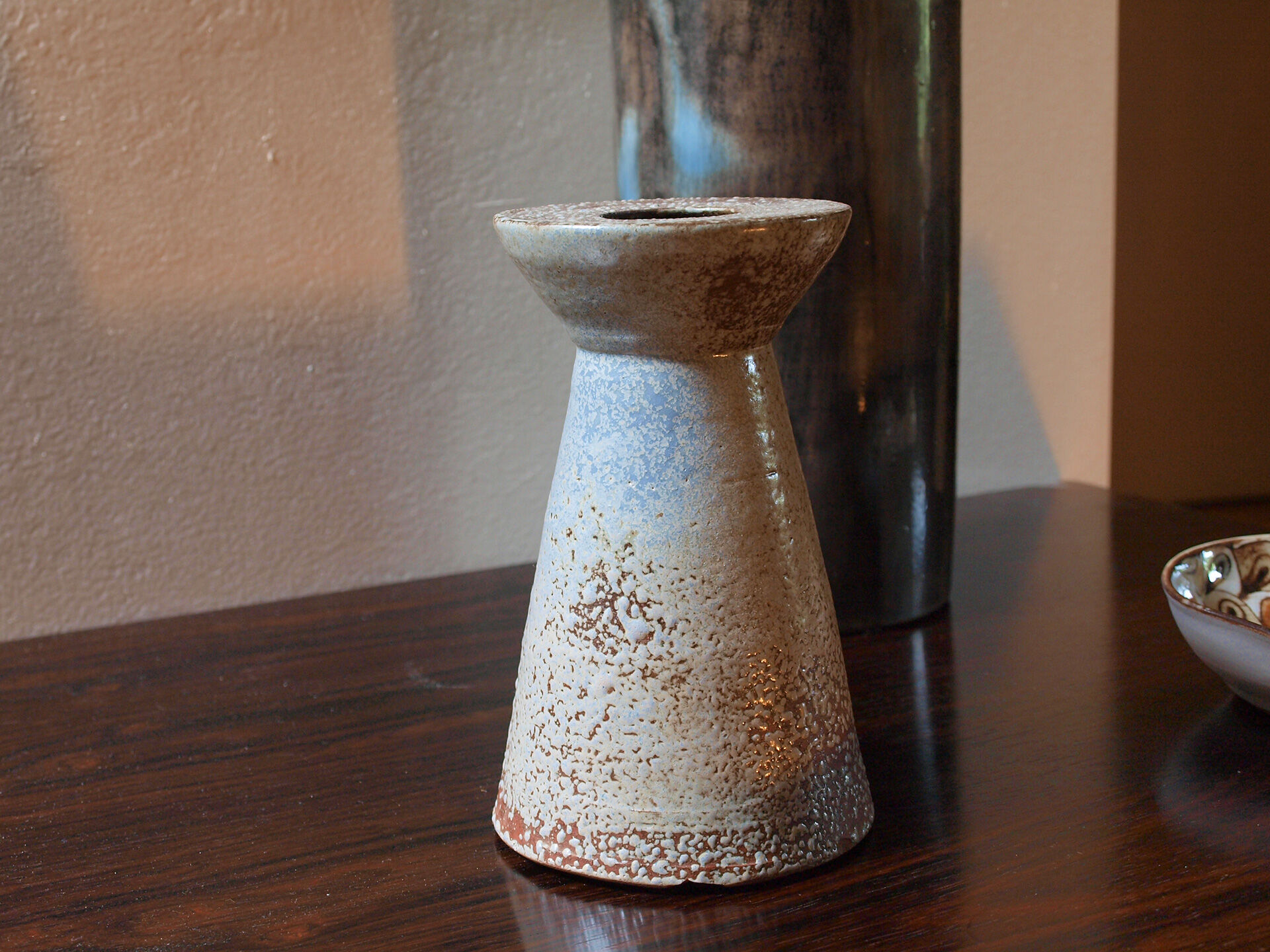 Brutalist diabolo vase by Joël Baudoin, 60s