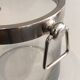 Champagne bucket design in glass and silver-plated metal