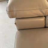 Maxdivani taupe leather sofa