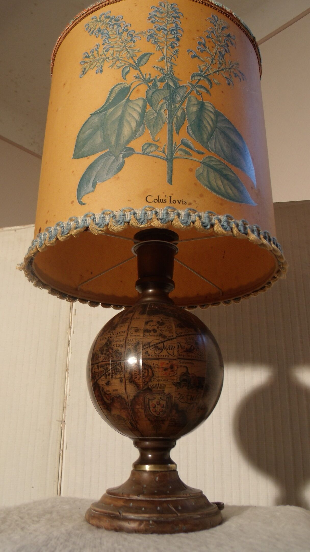 Globe desk lamp downbeating herbarium day