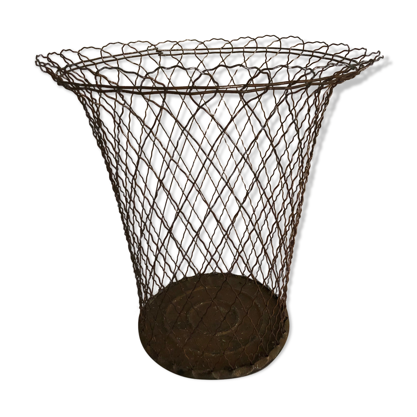 Paper basket, braided metal