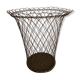 Paper basket, braided metal