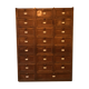 Meuble de métier ancien en bois à clapets