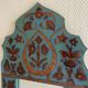 Vintage oriental wall mirror decor under glass