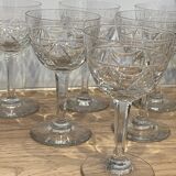 Set of 6 engraved wine glasses