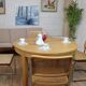Vintage Round Oak Dining Table with Butterfly Extension 1960s Denmark
