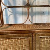 Vintage rattan shelf