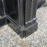 Napoleon III fireplace in black Belgian marble or Mazi, circa 1880