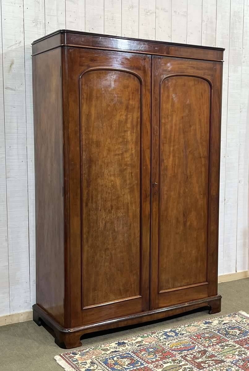 Armoire dressing Victorienne 19ème en acajou.