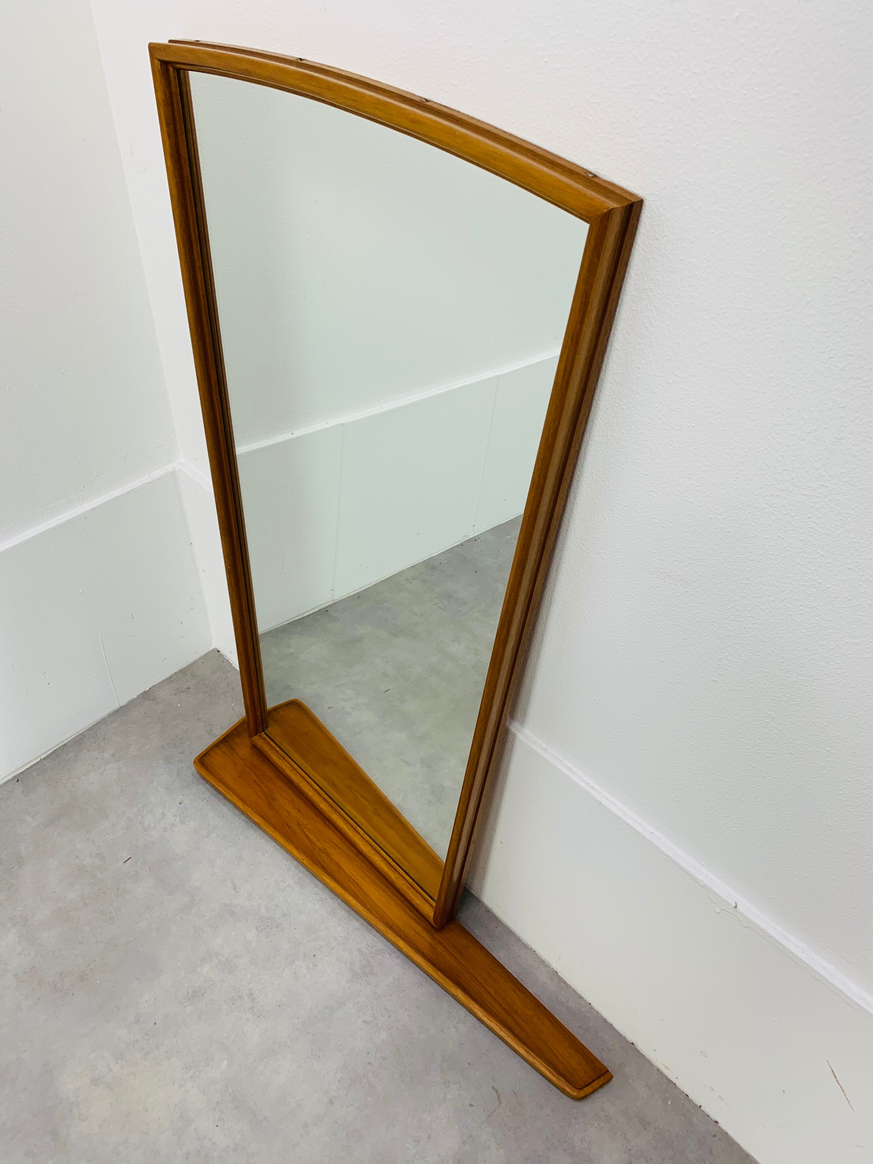 50s shelf mirror asymmetrical wood