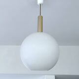 Vintage glass pendant light, 50s