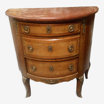 Commode demie lune ancienne style Louis XVI