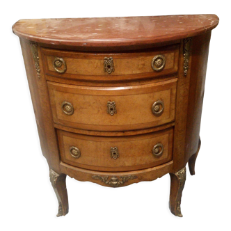 Chest of drawers half moon old Louis XVI style