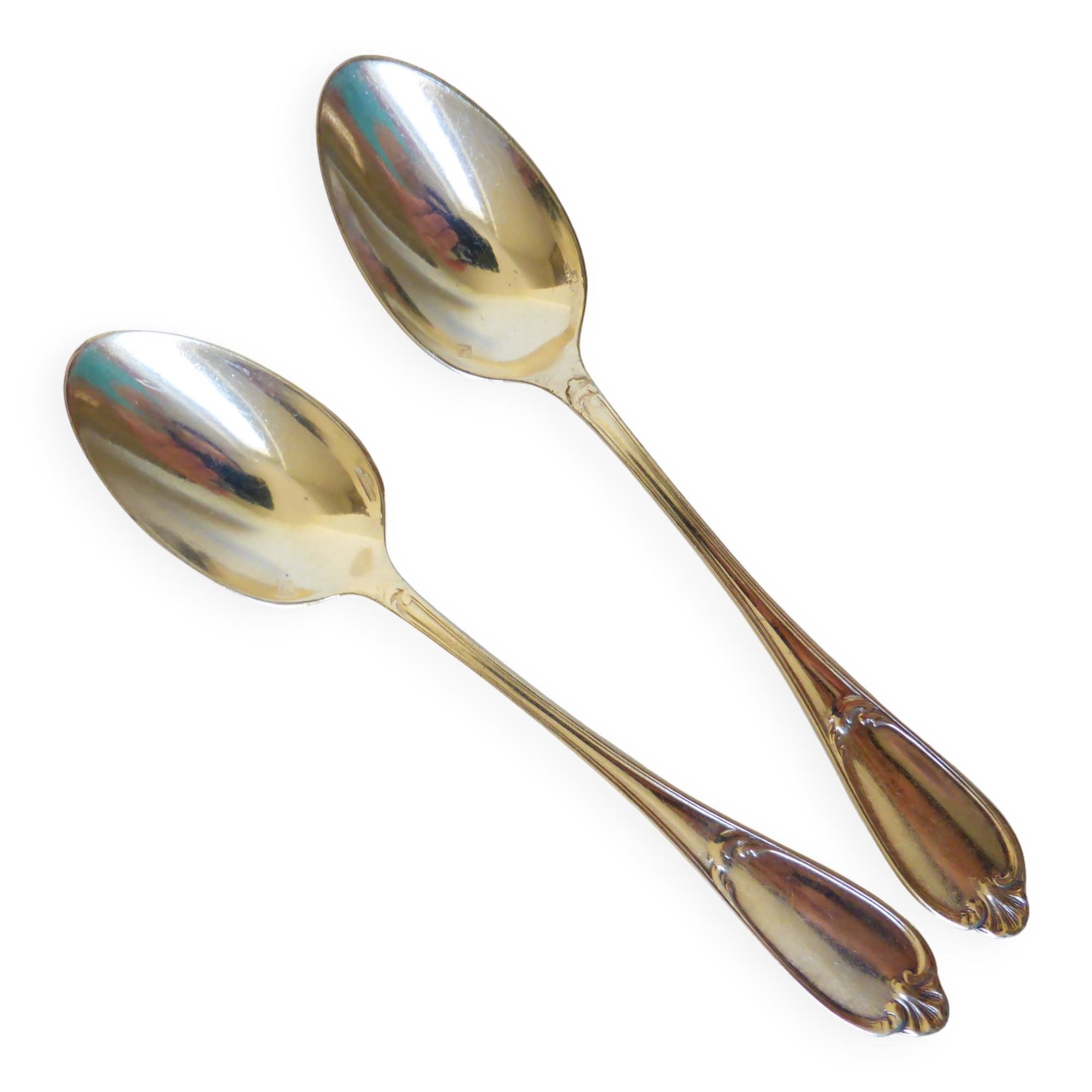 2 vintage silver plated Ercuis teaspoons