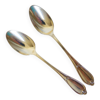 2 vintage silver plated Ercuis teaspoons